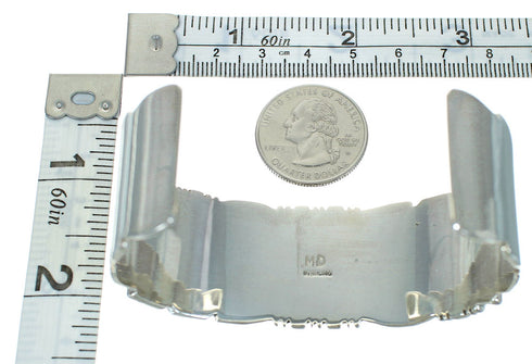 Genuine Sterling Silver Southwest Multicolor Inlay Cuff Bracelet AX78088