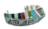 Sterling Silver Southwestern Multicolor Water Wave Cuff Bracelet AX78096