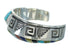 Sterling Silver Southwestern Multicolor Water Wave Cuff Bracelet AX78096