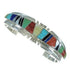 Southwestern Sterling Silver Multicolor Inlay Cuff Bracelet AX78114