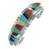 Southwestern Sterling Silver Multicolor Inlay Cuff Bracelet AX78114