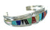 Southwestern Sterling Silver Multicolor Inlay Cuff Bracelet AX78114