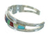 Southwestern Sterling Silver Multicolor Inlay Cuff Bracelet AX78114