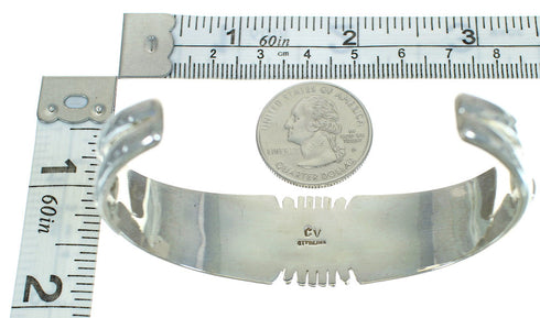 Southwestern Sterling Silver Multicolor Inlay Cuff Bracelet AX78114