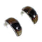Southwest Multicolor Sterling Silver Post Hoop Earrings RX65546