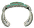 Turquoise Inlay Genuine Sterling Silver Southwest Cuff Bracelet AX78013
