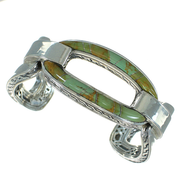 Genuine Sterling Silver Southwest Turquoise Cuff Bracelet AX78017