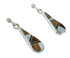 Southwest Multicolor Sterling Silver Tear Drop Post Dangle Earrings AX81223