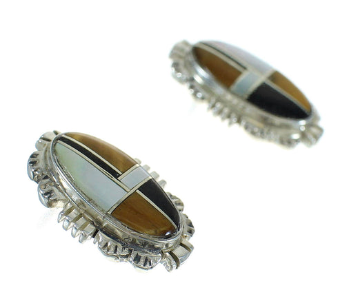 Multicolor Silver Post Earrings AX81226