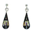 Native American Village Design Multicolor Silver Tear Drop Post Dangle Earrings AX81232