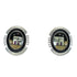 Sterling Silver Native American Village Design Multicolor Post Earrings AX81239