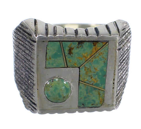Turquoise And Sterling Silver Southwest Ring Size 7-1/4 WX80871