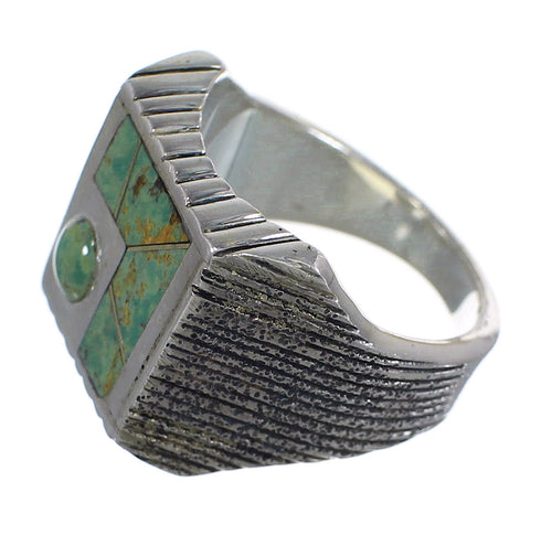 Turquoise And Sterling Silver Southwest Ring Size 7-1/4 WX80871