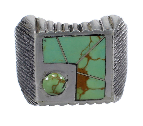 Southwest Sterling Silver And Turquoise Ring Size 7-3/4 WX80881
