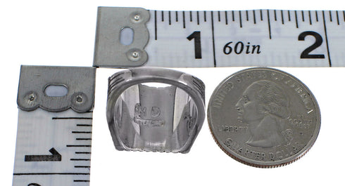 Southwest Sterling Silver And Turquoise Ring Size 7-3/4 WX80881