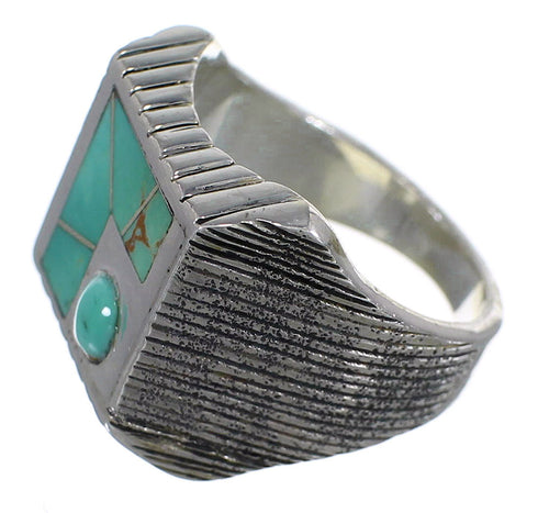 Turquoise And Silver Southwestern Ring Size 5-1/4 WX80933