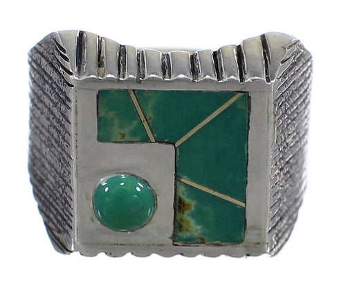 Silver And Turquoise Southwestern Ring Size 5-1/2 WX80944
