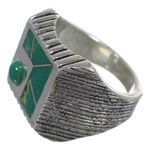 Silver And Turquoise Southwest Ring Size 5-1/4 WX80941