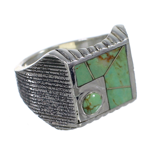 Silver Southwestern Turquoise Ring Size 6-3/4 WX80952