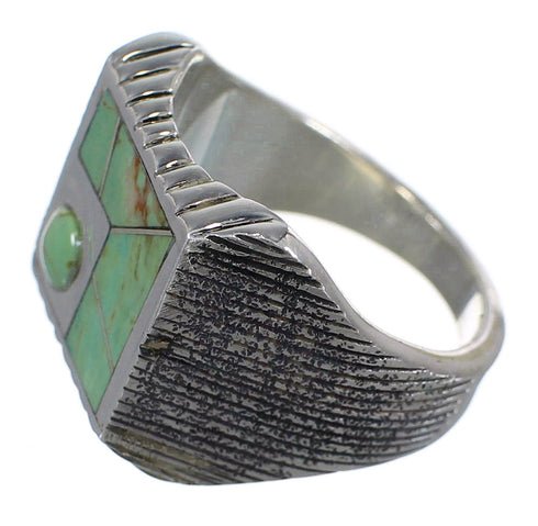 Silver Southwestern Turquoise Ring Size 6-3/4 WX80952