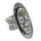 Turquoise Southwestern Silver Butterfly Bear Ring Size 7-1/4 WX81059