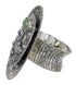 Turquoise Southwestern Silver Butterfly Bear Ring Size 7-1/4 WX81059