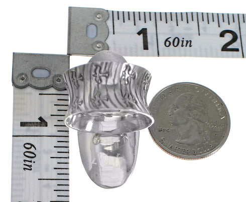 Silver Turquoise Butterfly Bear Southwestern Ring Size 8-1/2 WX81069