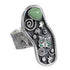 Turquoise And Sterling Silver Butterfly Water Wave Southwestern Ring Size 8-1/4 WX81076