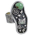 Sterling Silver Southwestern Turquoise Water Wave Butterfly Ring Size 8-1/4 WX81095