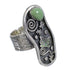Turquoise And Silver Butterfly Water Wave Southwest Ring Size 6 WX81104