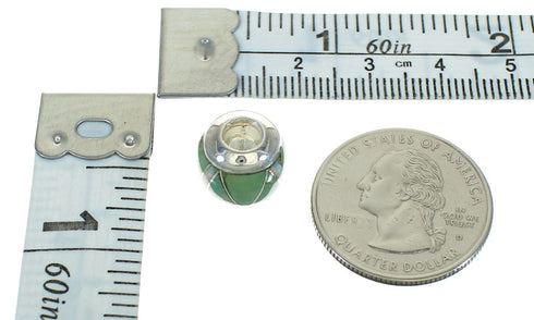 Genuine Sterling Silver Turquoise And Opal Bead Pendant VX65239