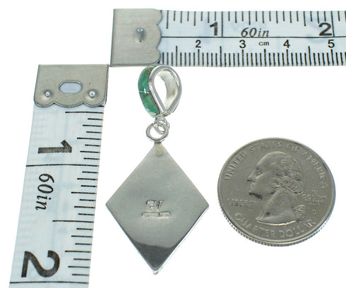 Authentic Sterling Silver Turquoise And Opal Slide Pendant VX65498