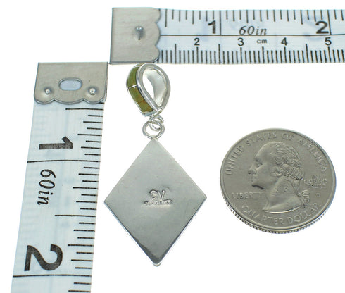 Sterling Silver Turquoise And Opal Southwest Slide Pendant VX65502