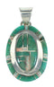 Turquoise And Opal Authentic Sterling Silver Pendant VX65508