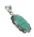 Turquoise And Opal Inlay Genuine Sterling Silver Southwest Pendant VX65538