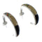 Southwestern Sterling Silver And Multicolor Post Hoop Earrings RX65601