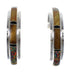 Southwest Sterling Silver Multicolor Post Hoop Earrings RX65634