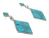 Turquoise And Sterling Silver Southwestern Post Dangle Earrings