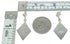 Sterling Silver Jet Mother Of Pearl Inlay Post Dangle Earrings RX66415