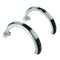 Genuine Sterling Silver Jet Opal Inlay Jewelry Post Hoop Earrings RX65741