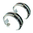 Southwestern Jet Opal Inlay Sterling Silver Post Hoop Earrings RX65751