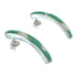Southwest Turquoise Opal Genuine Sterling Silver Post Hoop Earrings RX66135