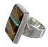 Genuine Sterling Silver Multicolor Jewelry Ring Size 6-1/2 RX82176