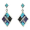 Southwestern Multicolor Sterling Silver Post Dangle Earrings AX71408