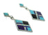 Southwestern Multicolor Sterling Silver Post Dangle Earrings AX71408