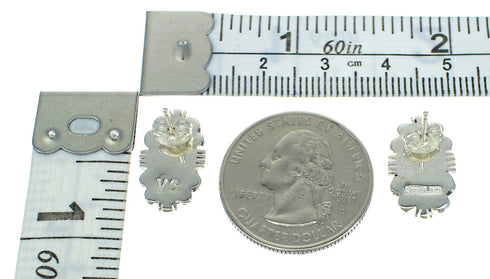 Multicolor Inlay Silver Jewelry Post Earrings AX71427