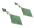 Turquoise And Sterling Silver Southwestern Post Dangle Earrings