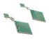 Turquoise Southwest Silver Post Dangle Earrings AX67611