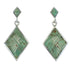 Southwest Silver Turquoise Post Dangle Earrings AX67613