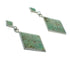Southwest Silver Turquoise Post Dangle Earrings AX67613